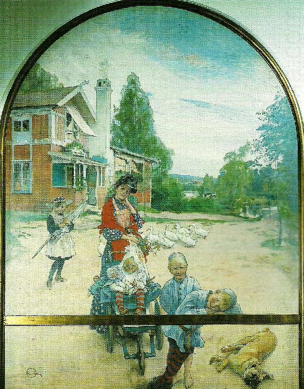 Carl Larsson garden i sundborn china oil painting image